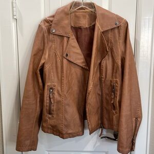 Max Studio Tan Leather Jacket